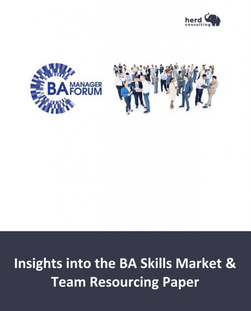 Cover of the 'Insights into the BA Skills Market & Team Resourcing Paper'